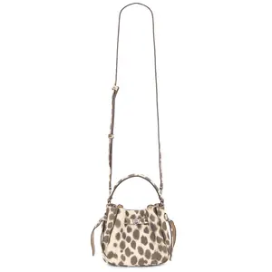 Tory Burch Romy Suede Mini Bucket Bag in Cheetah Spots