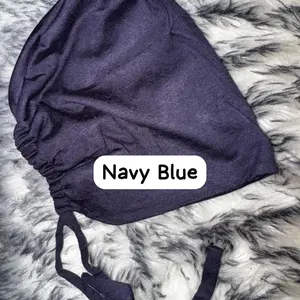 Women Hijab Satin lined under cap/Under-scarf Satin lined Under Cap -Navy Blue