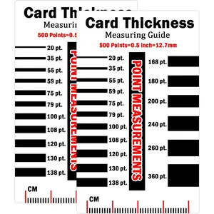 2 Pack Sports Card Thickness Measuring Card 2.13 x 3.38 inches Point Gauge Tool Thickness Measuring Guide Cards