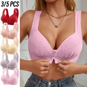 EssElegance Push-Up Jacquard Bra - Adjustable Support Straps & Wire-Free Daily Comfort,Women's Lingerie & Underwear