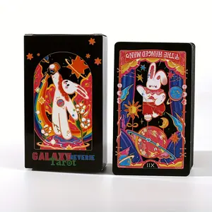 Galaxy Fantasy Tarot Cards Self Exploration Cute Rabbit Illustration, Family Fortune Telling Partner Prediction, Home Divination Companion, Tarot Card Decks