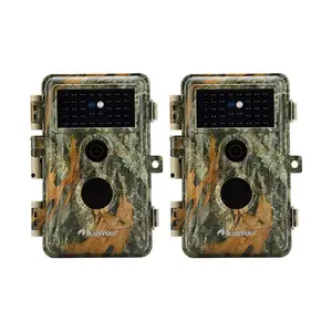 2-Pack BLAZEVIDEO Game & Trail Camera  scope cam with 64MP 1296P MP4 Video No Glow Night Vision Motion Activated IP66 Waterproof with Honeycomb Vents 0.3 Trigger Speed for Hunting Wildlife & Home Surveillance(A252green)