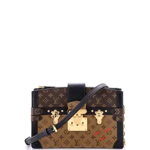Pre-owned Louis Vuitton Canvas Coated Clutches & Wristlets Trunk Clutch Reverse Monogram Canvas by Rebag