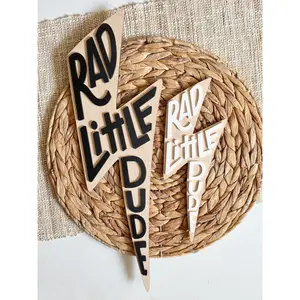Rad Little Dude Wooden Wall Sign | Boys Room Decor for Kids