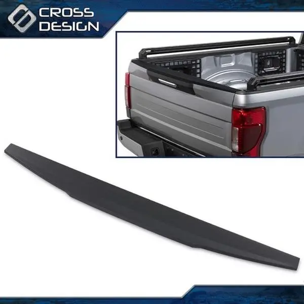 CROSSDESIGN Black 1 Rear Tailgate Top Trim Cap Cover - ABS Plastic Automotive 1 x Tailgate Top Cap, Body Kit Accessories for 2017-2022 Ford Super Duty Truck Auto Replacement Part