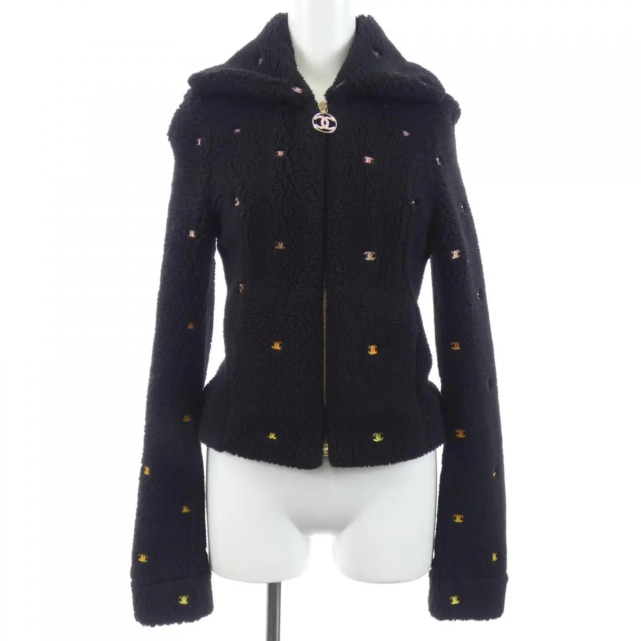 Pre-owned CHANEL Silk Small Leather Goods Cashmere Jacket