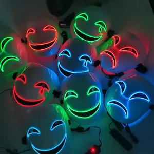 Glow Grin LED Party Masks Light Up the Night Fun Neon Masks for Nighttime Events