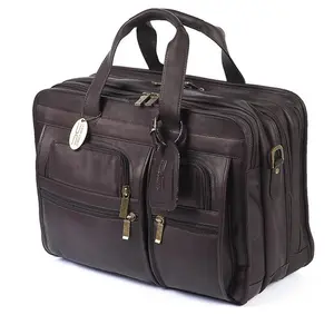 212 MAIN Claire Chase 154E-Cafe X-Wide Executive Computer Briefcase, Cafe Color, Cow Hide