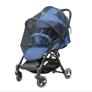 Baby Stroller Mosquito Net, Full Coverage Zipper Universal High View Hand Push Cart Insect Shield, Baby Carriage Anti-Mosquito Cover