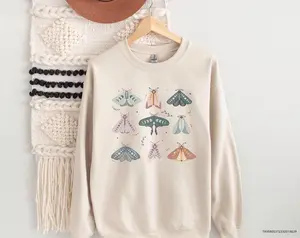 Butterfly Sweater Women, Celestial Shirt Oversized, Woman Sweatshirt Aesthetic, Moth Sweater Woman, Butterfly Sweatshirt Unisex,Cute Sweater