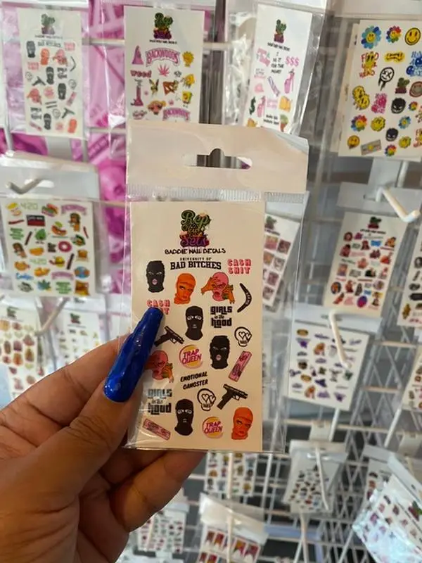baddie nail decals