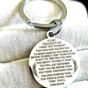 to my daughter love you more than you ever know Keychain