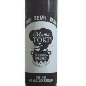 Mama Toki’s Run, Devil, Run Candle – Dressed Hex & Jinx Remover for Spiritual Protection | Personal Cleansing Rituals | Add to Cart Now for Energy Clearing & Peace of Mind