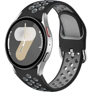 No Gap Sport Band Compatible with Samsung Galaxy Watch 7/6/5/4 Band 40mm 44m/Galaxy Watch FE/Watch 6 4 Classic 43mm 47mm 42mm 46mm/Watch 5 Pro 45mm, 20mm Soft Silicone Wristbands for Women Men, Accessories, Smart Watch, Water Proof, Wearable