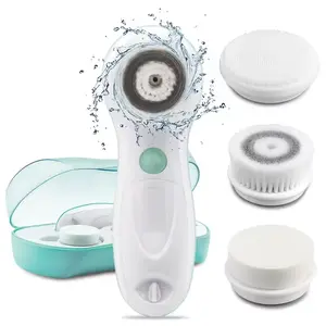 Waterproof Rotating Facial Cleansing Brush, Electric Skincare Tool for Deep Cleaning & Massage, Portable Beauty Gadget for Daily Use