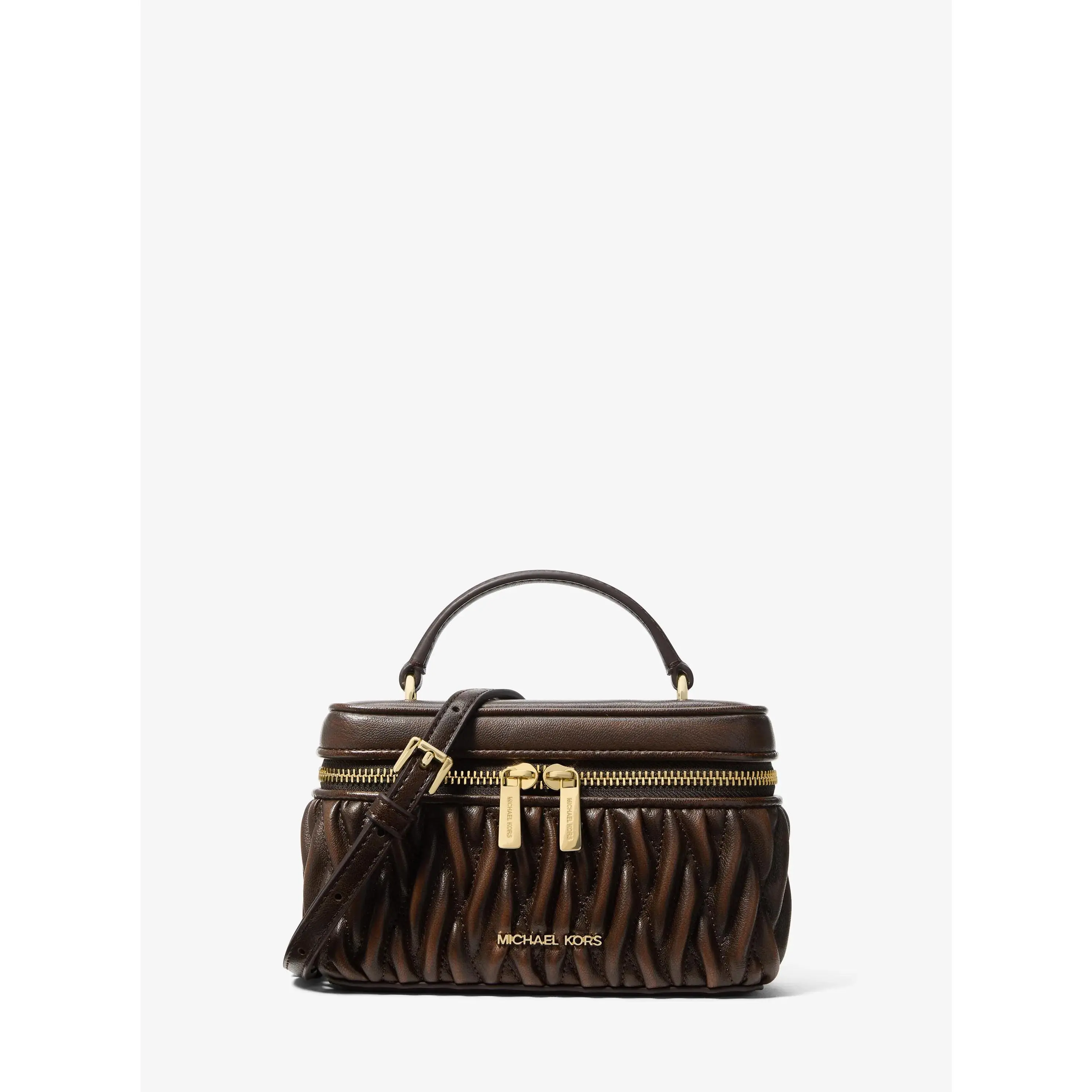 Vivi Small Matelassé Burnished Vanity Crossbody Bag