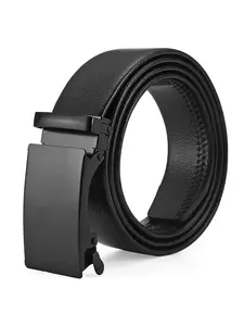 Men's Automatic Buckle Pu Leather Belt, Business Casual Waistband for Work & Daily Wear, Fashion Belt for Men