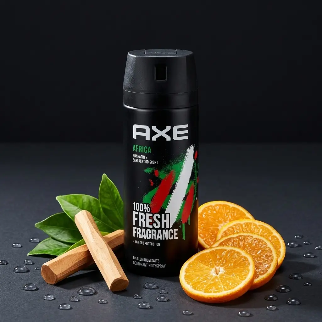 AXE Africa Deodorant Spray Mandarin & Sandalwood Scent (5oz/150ml) 48H Fresh Fragrance Protection Bodyspray