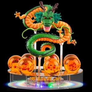 Shenron Figure Dragon Set -Shenlong Dragon Statue+3.8cm Crystal Ball+Acrylic Base,Perfect for Display and Collection,Great Gift for Enthusiasts