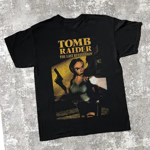 [Sale Up To 40%]  Tomb Raider The Last Revelation Ps1 Black T-Shirt