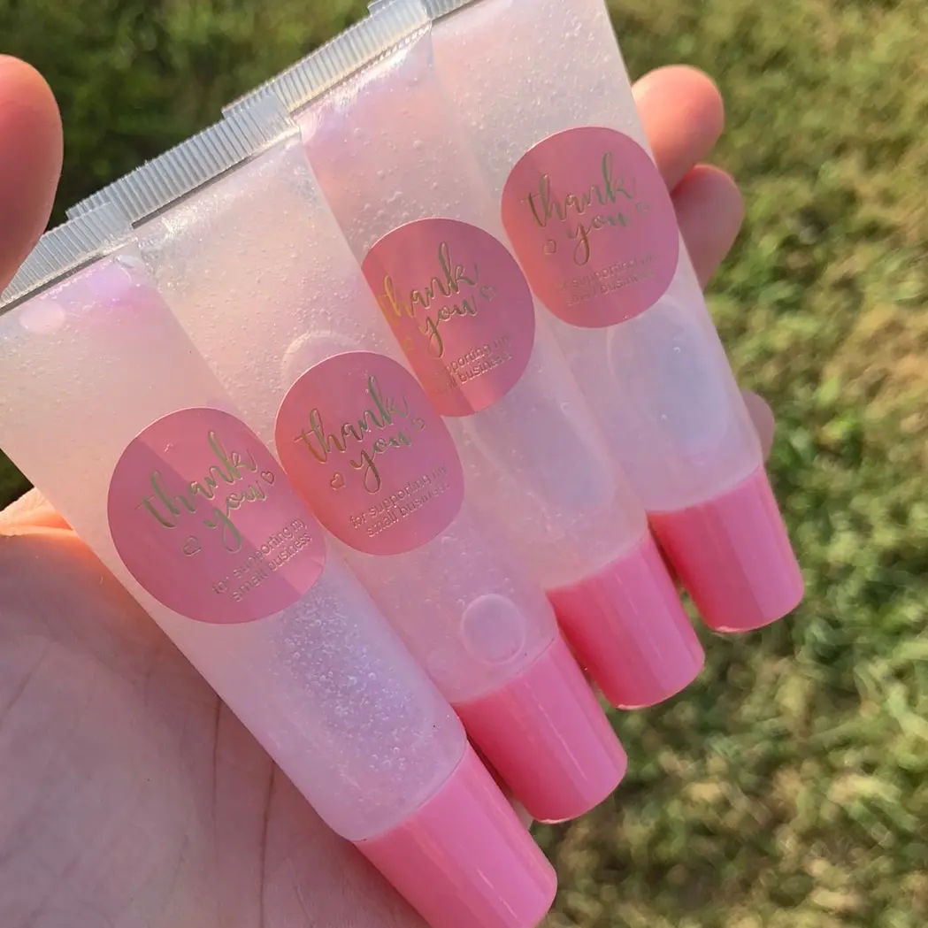 PinkPop hydrating Clear Gloss w/ charms