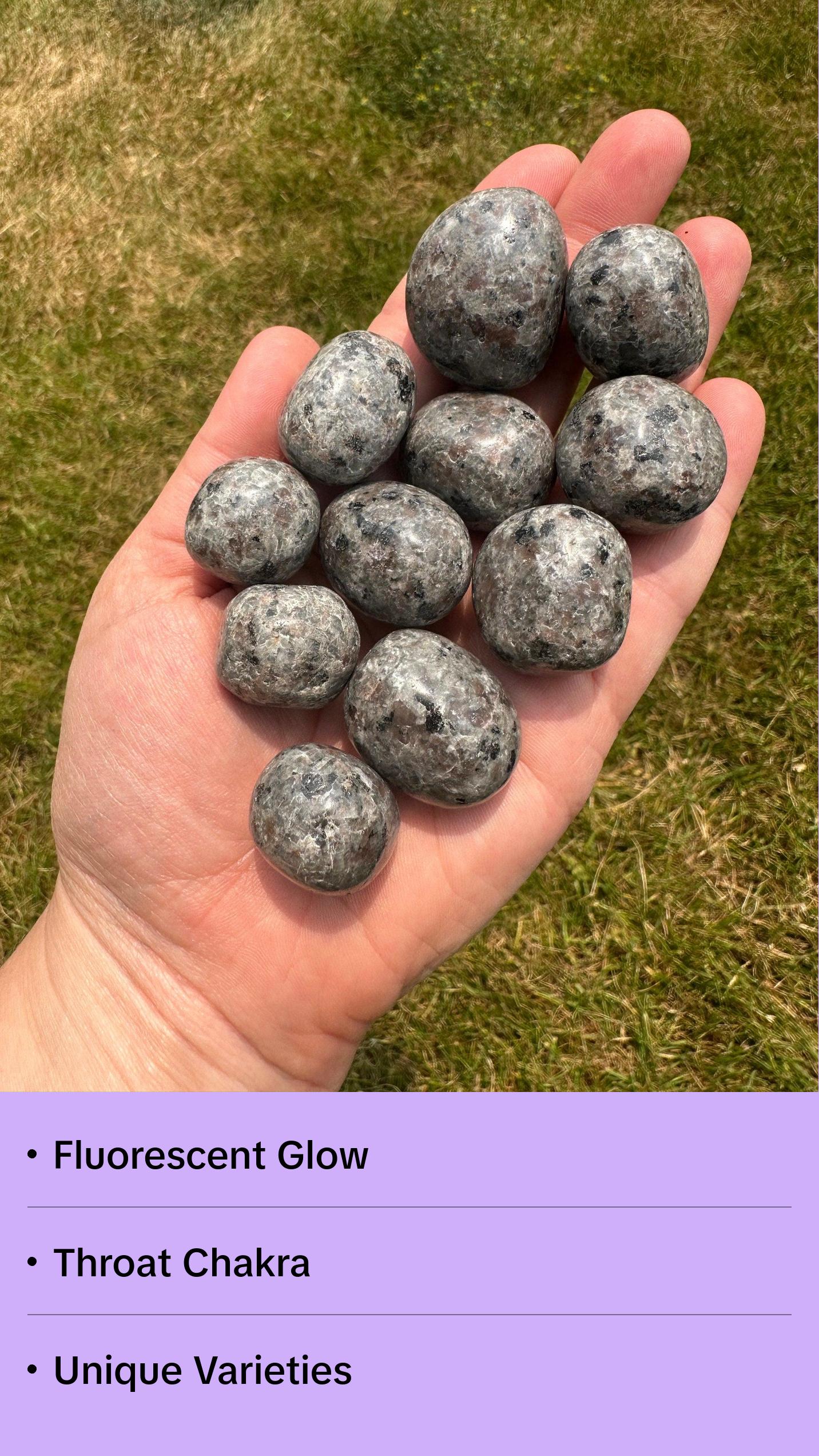 Yooperlite Tumbled Stone - Tumbled Yooperlite - Yooperlite Tumbles - Polished Yooperlite Crystal w/ UV Reactive Sodalite - Rare!