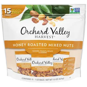 Fruit Orchard Valley Harvest Honey Roasted Mixed Nuts, 1 oz (15-Pack) Berry Snack Protein