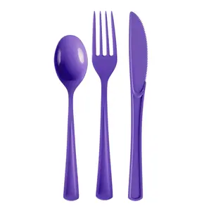 Heavy Duty Purple Cutlery Combo - 7.5 in. - 24 Count