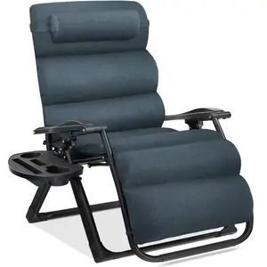 Best Choice Products Oversized Zero Gravity Chair, Folding Recliner w/ Removable Cushion, Side Tray Best Choice Products Oversized Zero Gravity Chair, Folding Recliner w/ Removable Cushion, Side Tray
