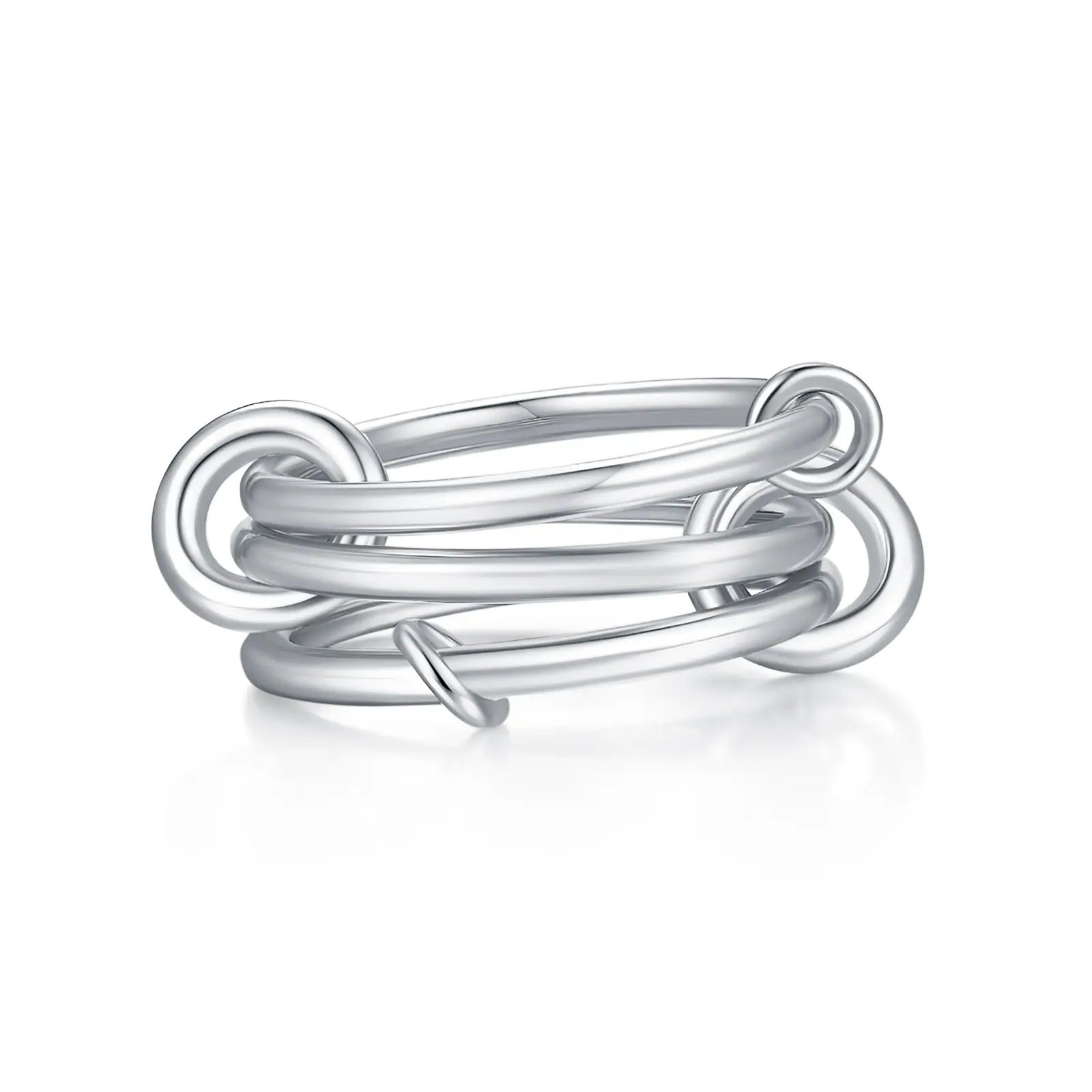 MINDDHA Waterproof rings, 14k Gold Plated Cubic Zirconia Interlocked Stackable Rings - Fidget Rings - Elegant & Stylish Design for Everyday Wear or Special Occasions- Anxiety Release Ring