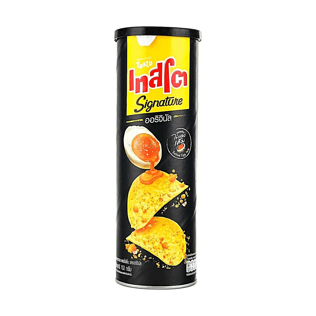 TASTO Double Salted Egg Flavor Potato Chips 102g - Crispy Thai Snack, Savory & Salty Potato Crisps