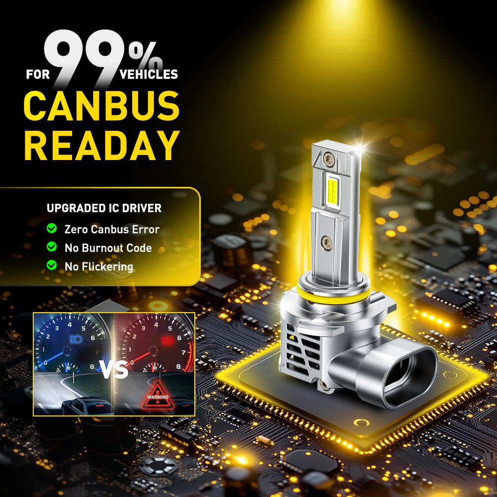【UPGRADE SERIES】AUXITO LED Headlight Bulbs, 9005/HB3 9006/HB4 H11/H8/H9 9007/HB5 9008/H13 H4/9003 H1 H7,48000LM insane Brightness,6500K White,High/Low Beam Bulbs,60,000Hrs Long Service Life with Cooling Fans,CANBUS Ready,No Flickering ,IP68,Plug N Play