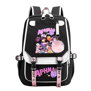 Aphmau Cartoon Print Backpack for Boys & Girls, Teen Student School Bag, Large Capacity Backpack,  Water-Resistant Durable Design, Multi-Pocket Organizer, Perfect Birthday & Holiday Gift 11.4” × 18.1”