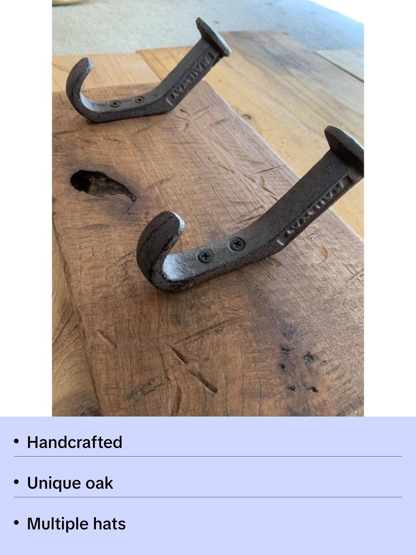 Handcrafted Rustic Farmhouse Coat Rack - 3 Hanger