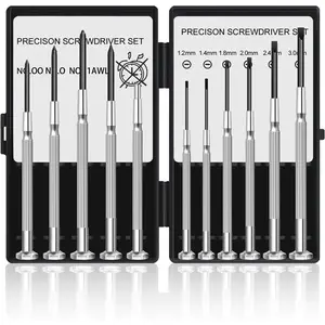 11 count Small Precision  Set,   Set, Mini Screw Driver Kit with Slotted and Phillips Heads, Ideal for Watch, Eyeglasses, Toys, Electronics,  Repair