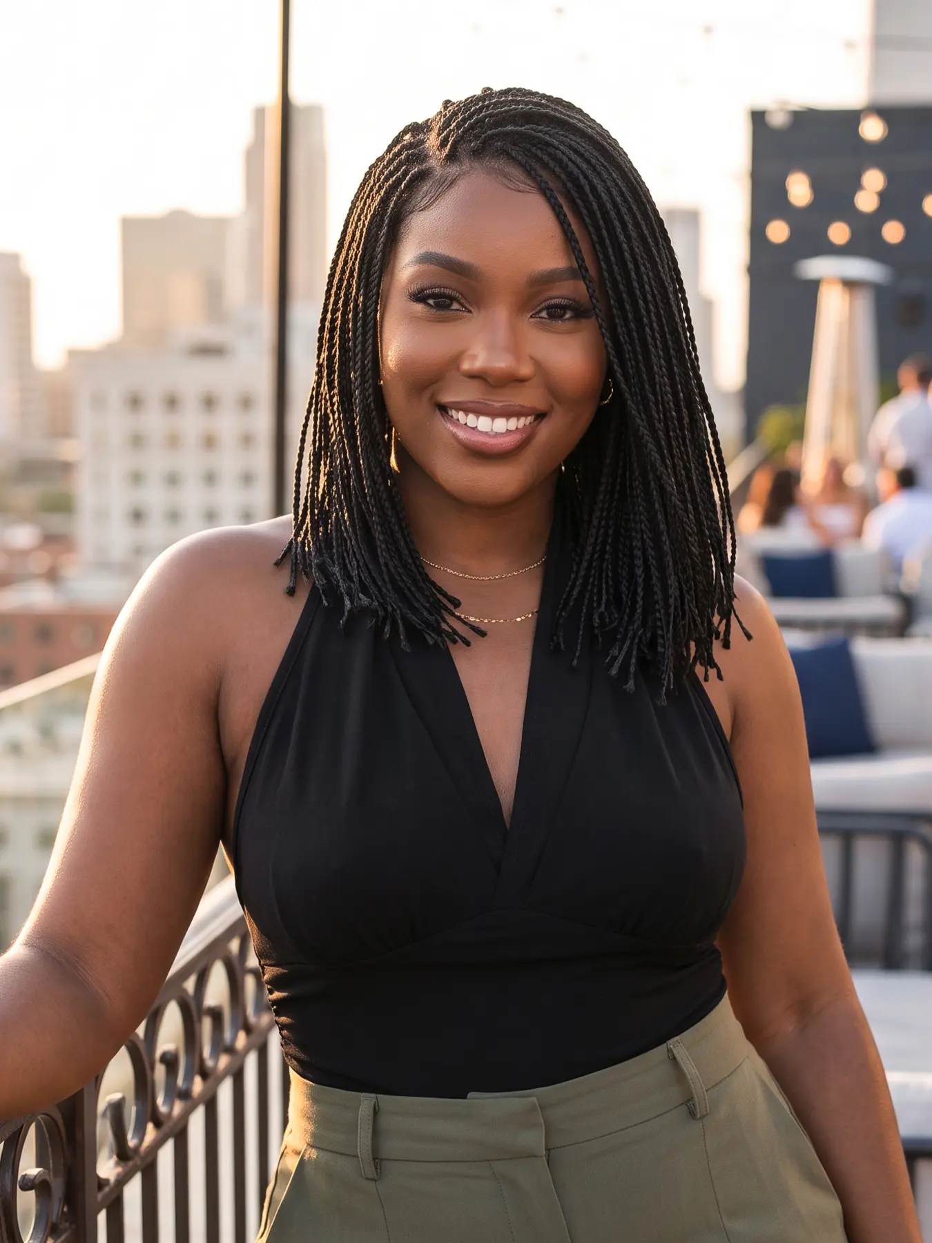 DOSAY 6*6 Lace Front Braids Wig 12" Small Box Braided Micro Braids Hair Synthetic Short Bob Braids Beginner-friendly Braided Wig Lightweight Thin Micro Braids Wigs With Baby Hair Handmade Braids Wig Ready To Wear Daily ＆ Party Braided Wig For Black Women