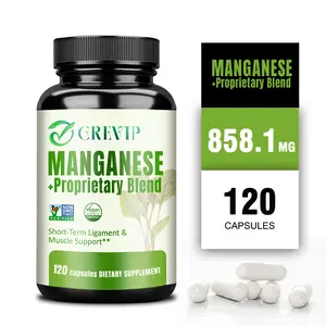 GREVIP Manganese Complex Formula contains mushroom, beetroot, phosphorus, and calcium lactate to aid in ligament and muscle recovery.