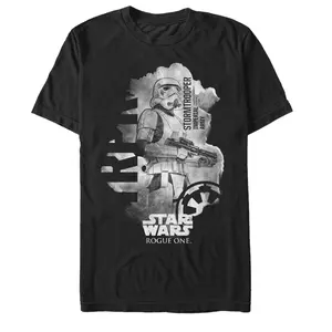 Men's Star Wars Rogue One Stormtrooper Ripped Page Print T-Shirt