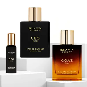 Bellavita Luxury Power Trio for Men | CEO Man 100ml + GOAT Man 100ml + CEO Man 20ml | Bold, Long-Lasting Fragrances | Fresh Woody & Musky Scent Combo