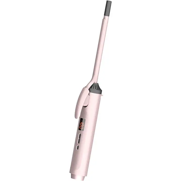 9mm Skinny Ceramic Styling Wand with Adjustable Heat and Ergonomic Handle for Short Hair and Bangs - Lightweight Travel Tool for Tight Ringlets