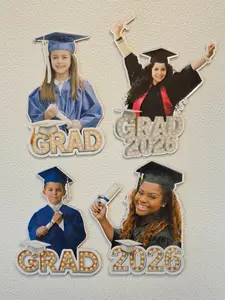 Marquee Magnet Graduation 2026 – Grad Party Favor, Class of 2026 Magnet, Handmade Graduation Keepsake, Die Cut Grad Magnet