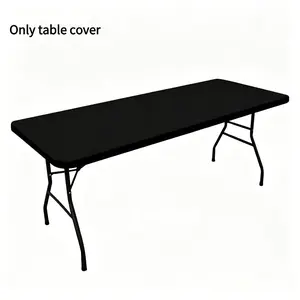 1pc Full Coverage Elastic Portable Tablecloth, Anti-Wrinkle Washable Table Cover, Universal Fit Outdoor Indoor Yard Picnic Camping