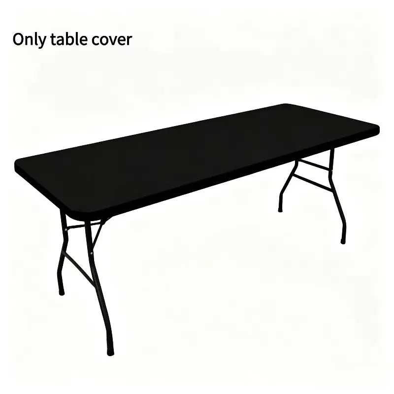1pc Full Coverage Elastic Portable Tablecloth, Anti-Wrinkle Washable Fitted Table Cover, Stretch Tablecloth, Universal Fit Outdoor Indoor Yard Picnic Camping