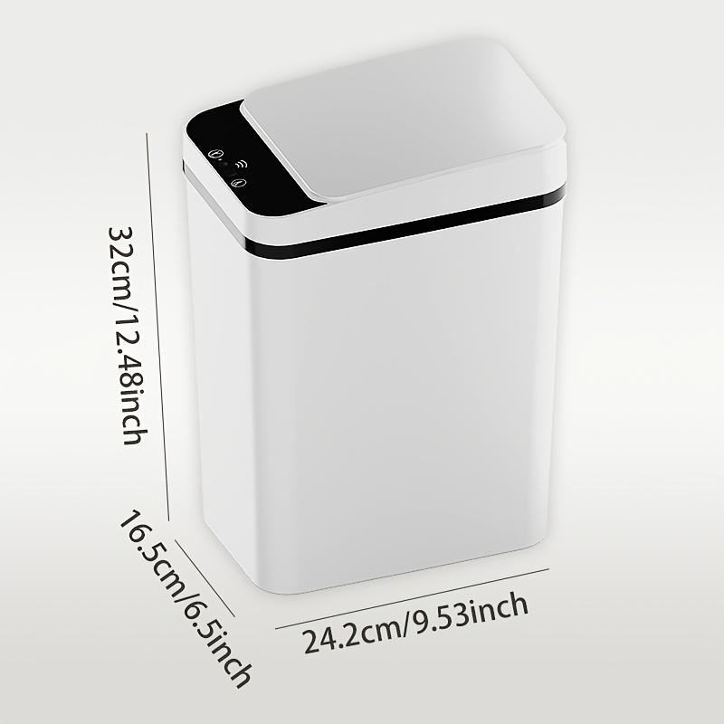 [Touchless Trash Can] White Covered Kitchen And Bathroom Trash Can, 11 Liters, Touchless Automati