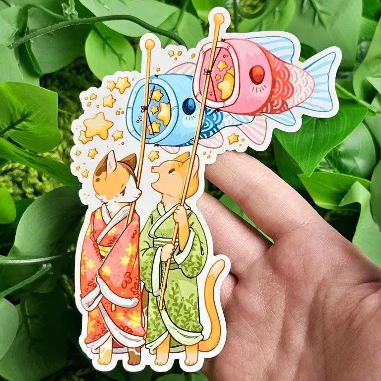 Kimono Cats Stickers Kimono Cats Stickers
