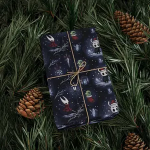 Hollow Knight Inspired Wrapping Paper, Gamer Birthday Gift Wrap, Cute Anniversary Present Packaging, Gaming Aesthetic Gift Wrap