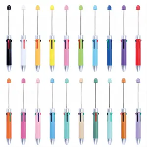 20 Pcs 4-in-1 DIY Bead Ballpoint Pens, Suitable for Schools, Offices, Art Projects, Thanksgiving and Christmas Gifts