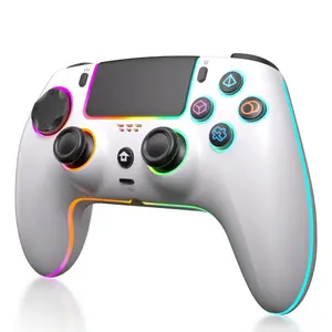 Wireless  Anti-Stick Drift Controller for PS5 Pro/PS-5/PC/Mac/Steam Deck with Hall Effect joystick trigger/Back Paddles/Cool RGB/TURBO/headphone Jack - Built-in Speakers Support P-S5 Console Audio