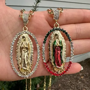 Gold plated Virgen De Guadalupe Neckles necklace jewelry
