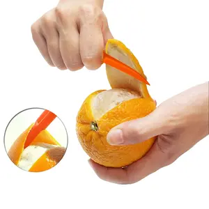Orange Peeler Tools Citrus Peel Cutter Plastic Fruit New Kitchen Gadgets pack of 2